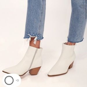 Lulus White Booties